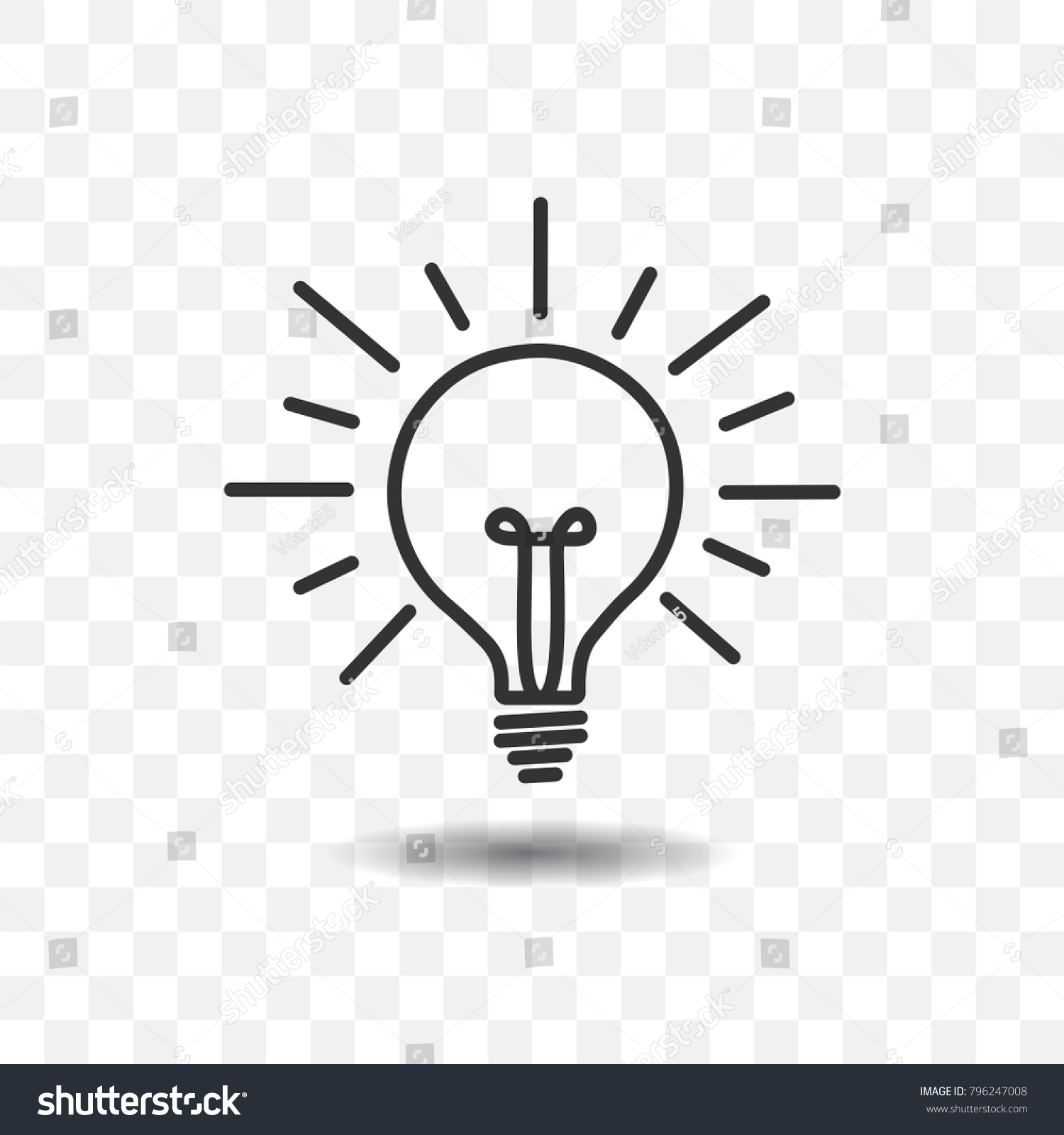 11,353 Transparent background light bulb icon Stock Illustrations