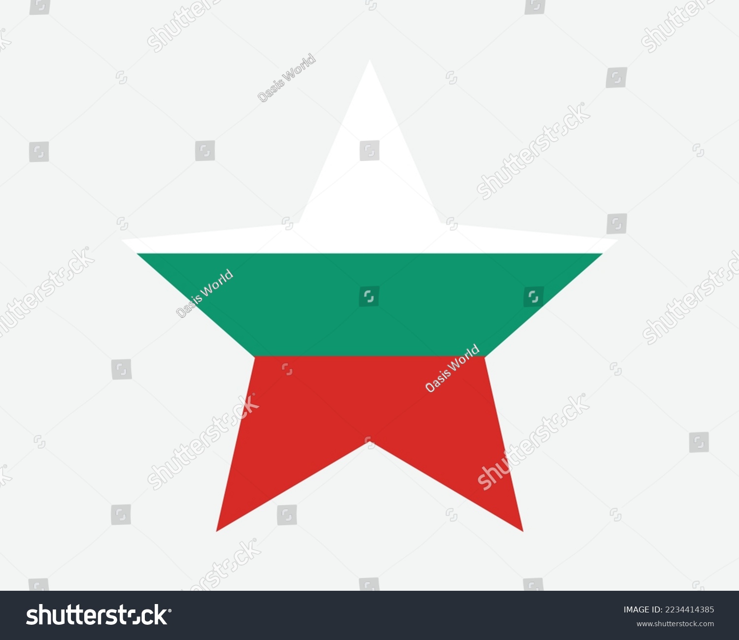 SVG of Bulgaria Star Flag. Bulgarian Star Shape Flag. Republic of Bulgaria Country National Banner Icon Symbol Vector 2D Flat Artwork Graphic Illustration svg