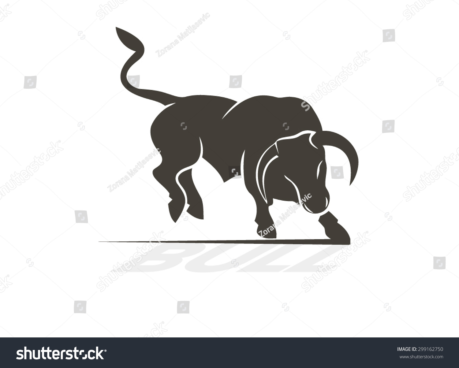 Bull Stock Vector Illustration 299162750 : Shutterstock