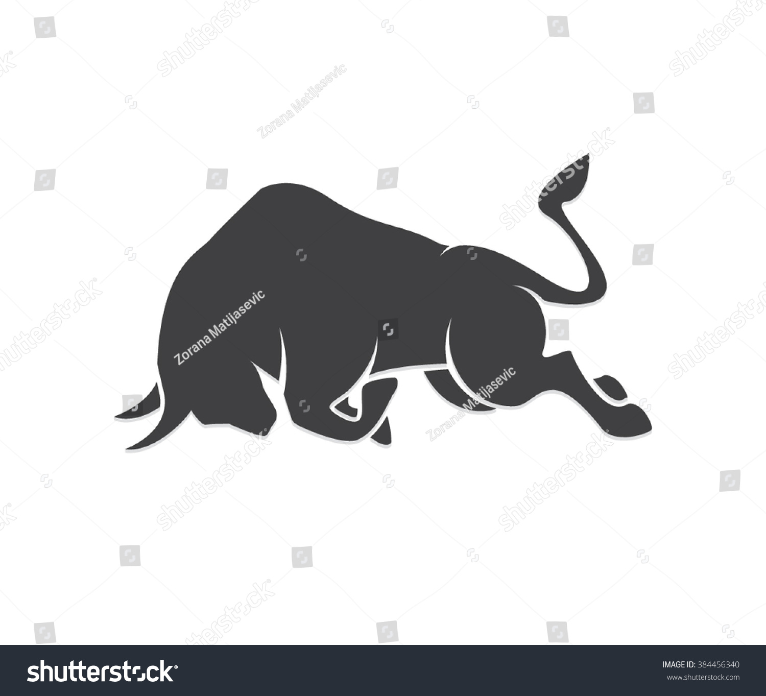 Bull Stock Vector (Royalty Free) 384456340