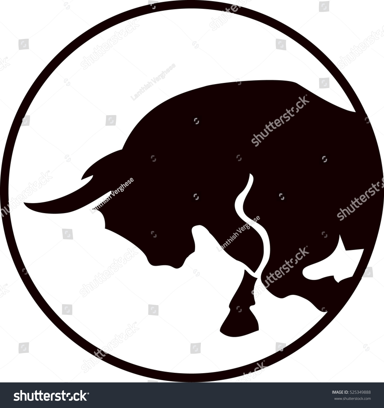 Bull Stock Vector 525349888 - Shutterstock