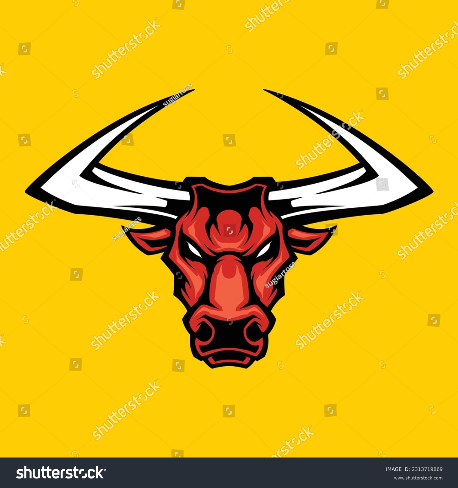 SVG of bull head vector for commercial use svg