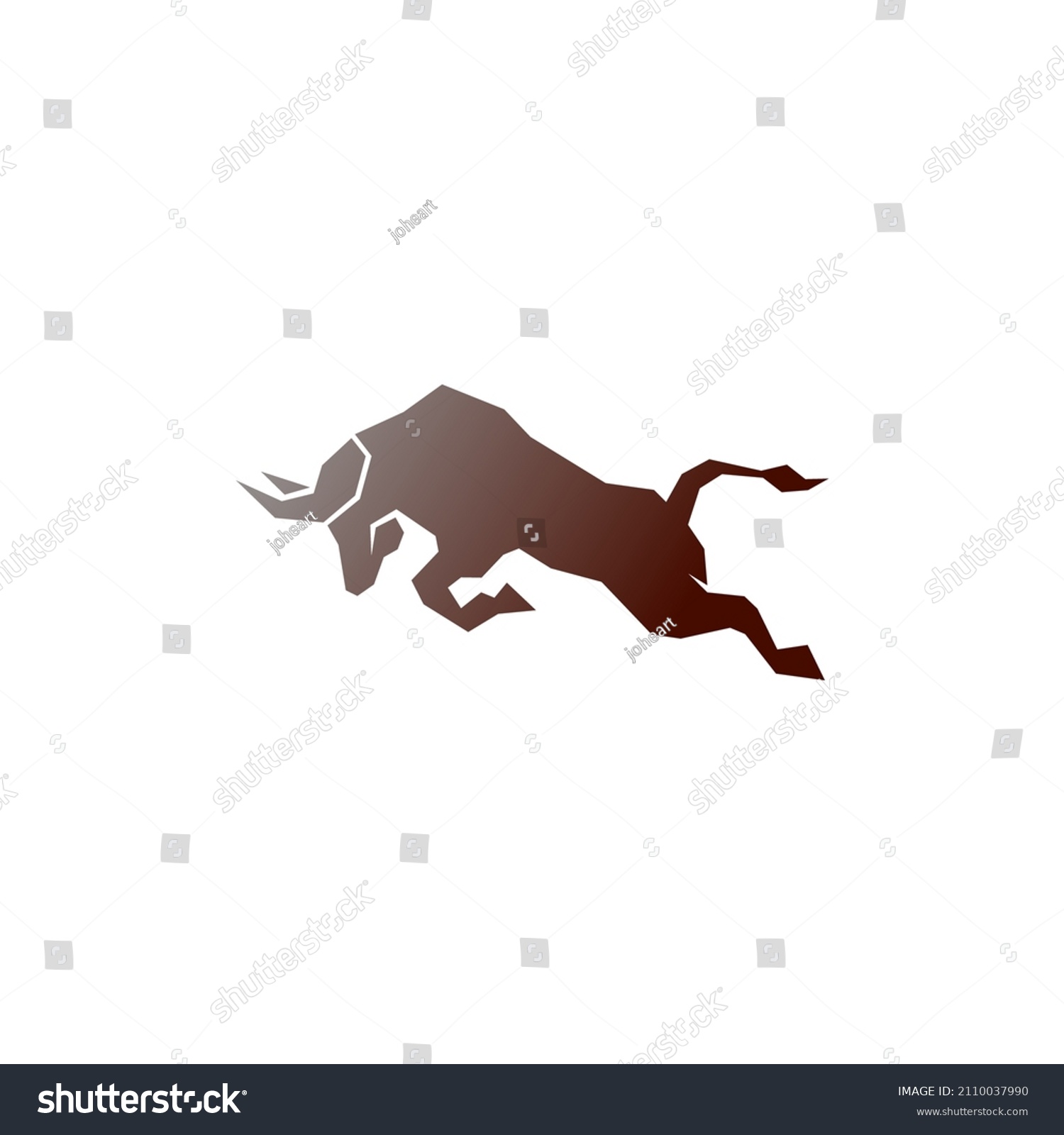 Bull Icon Logo Buffalo Head Icon Stock Vector (Royalty Free) 2110037990 ...