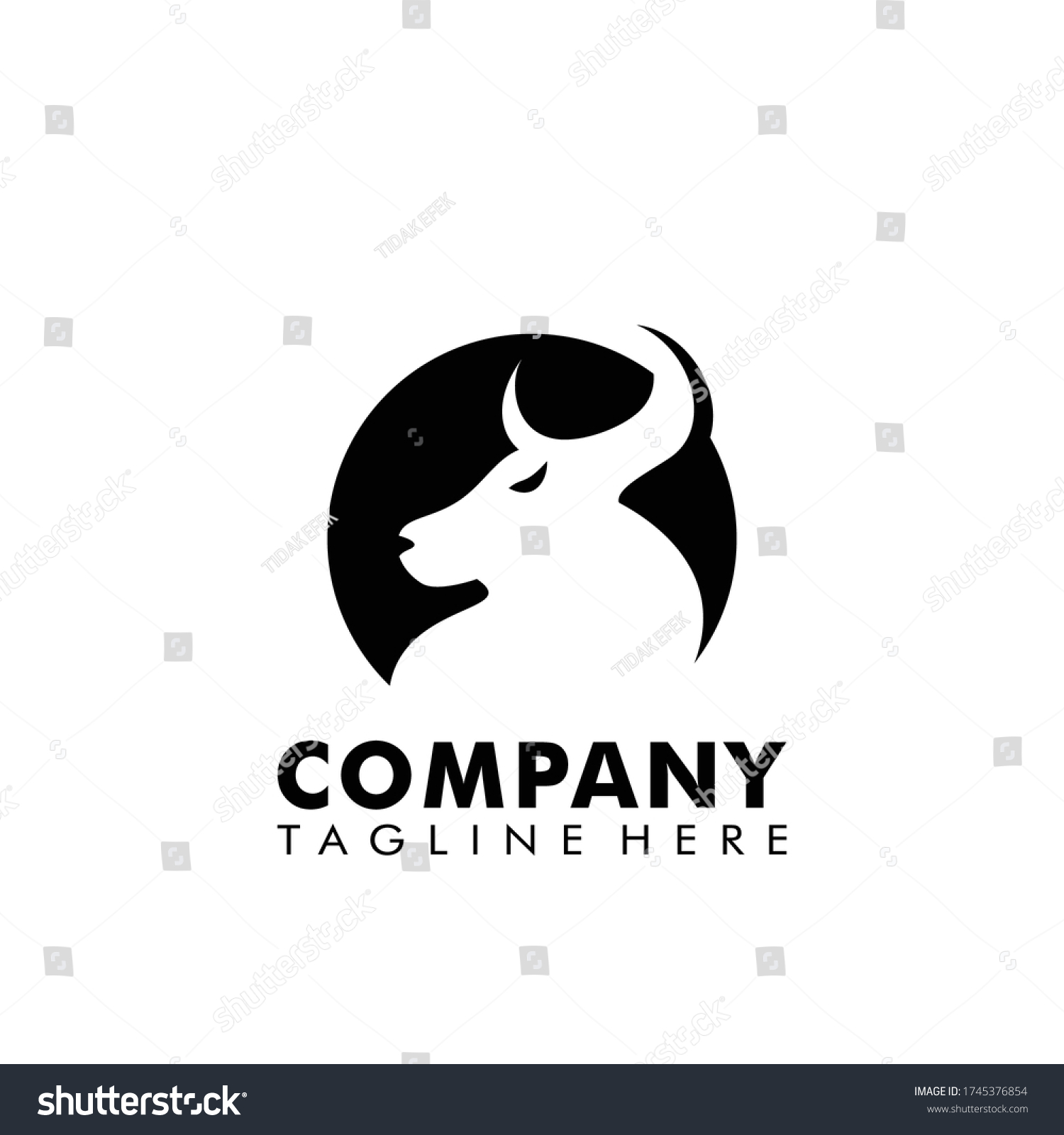 Bull Logo Vector Design Animal Business Stock Vector (Royalty Free ...