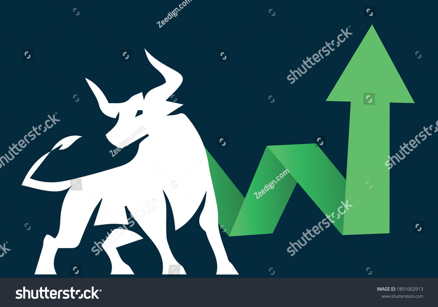 Bull Run Bullish Market Trend Crypto Stock Vector (royalty Free) 1891002913