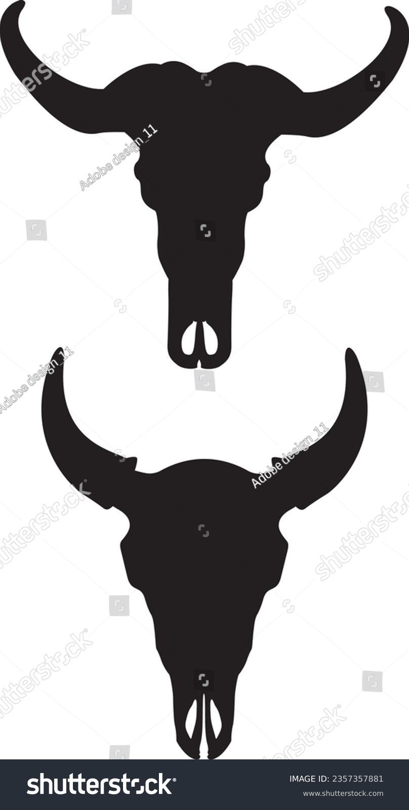 SVG of Bull skull svg, Animal skull, buffalo silhouettes svg