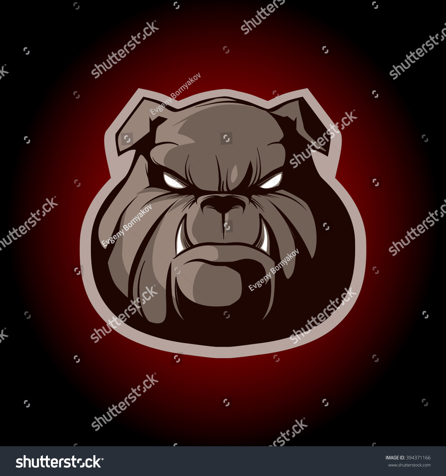 Bulldog Logo Symbol Simple Illustration Sport Stock Vector (Royalty ...