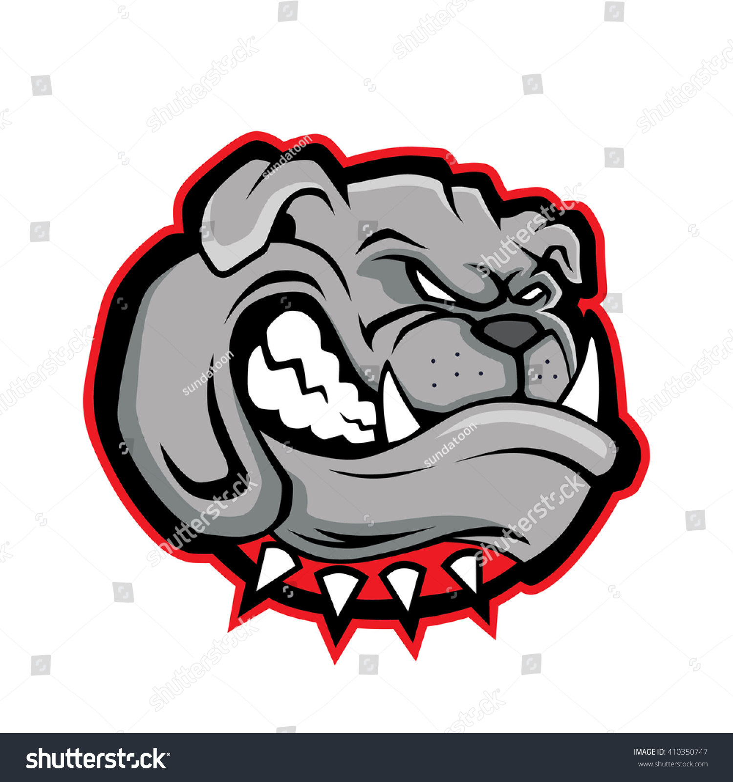 Bulldog Head Mascot Stock Vector 410350747 - Shutterstock