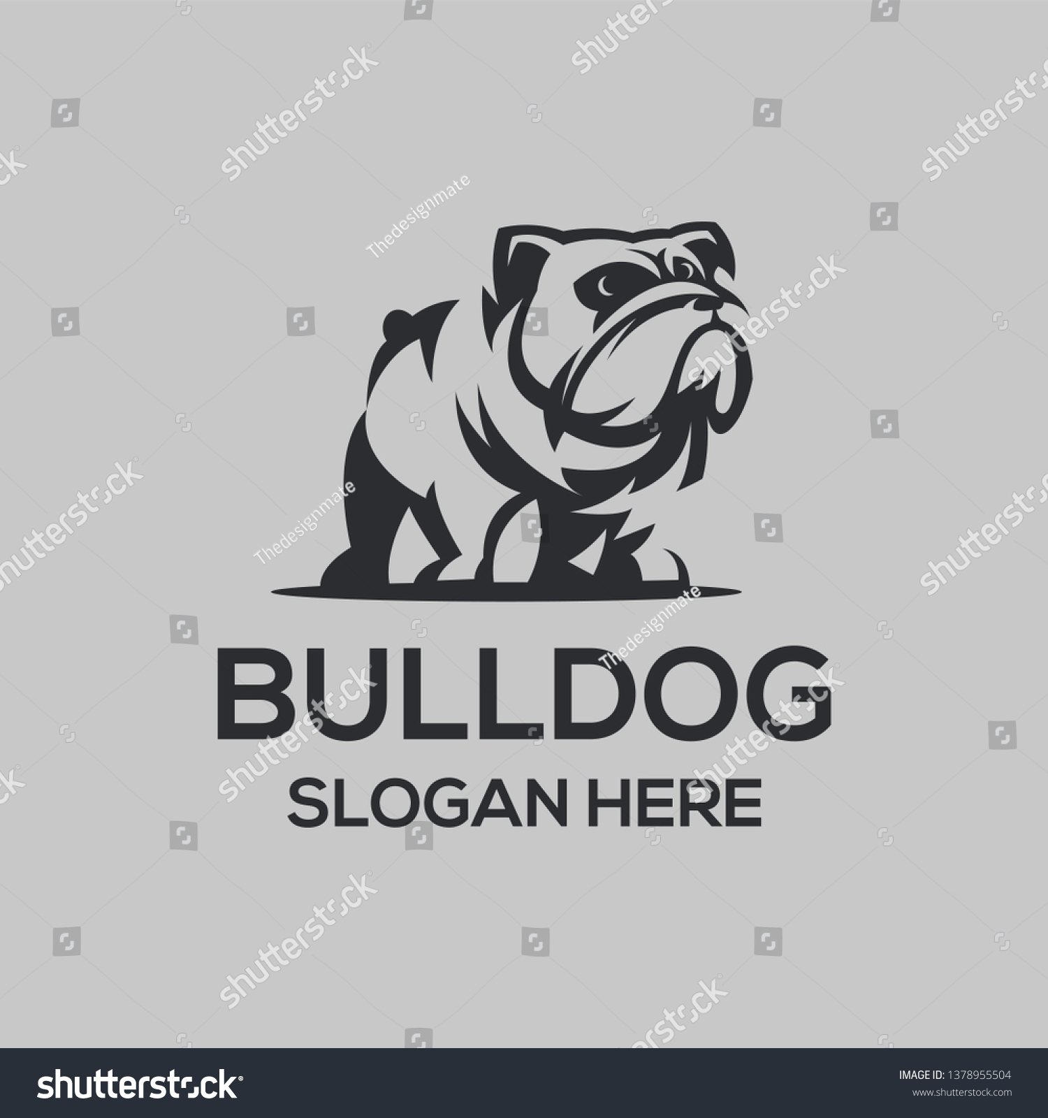 Bulldog Logo Ideas Stock Vector Royalty Free