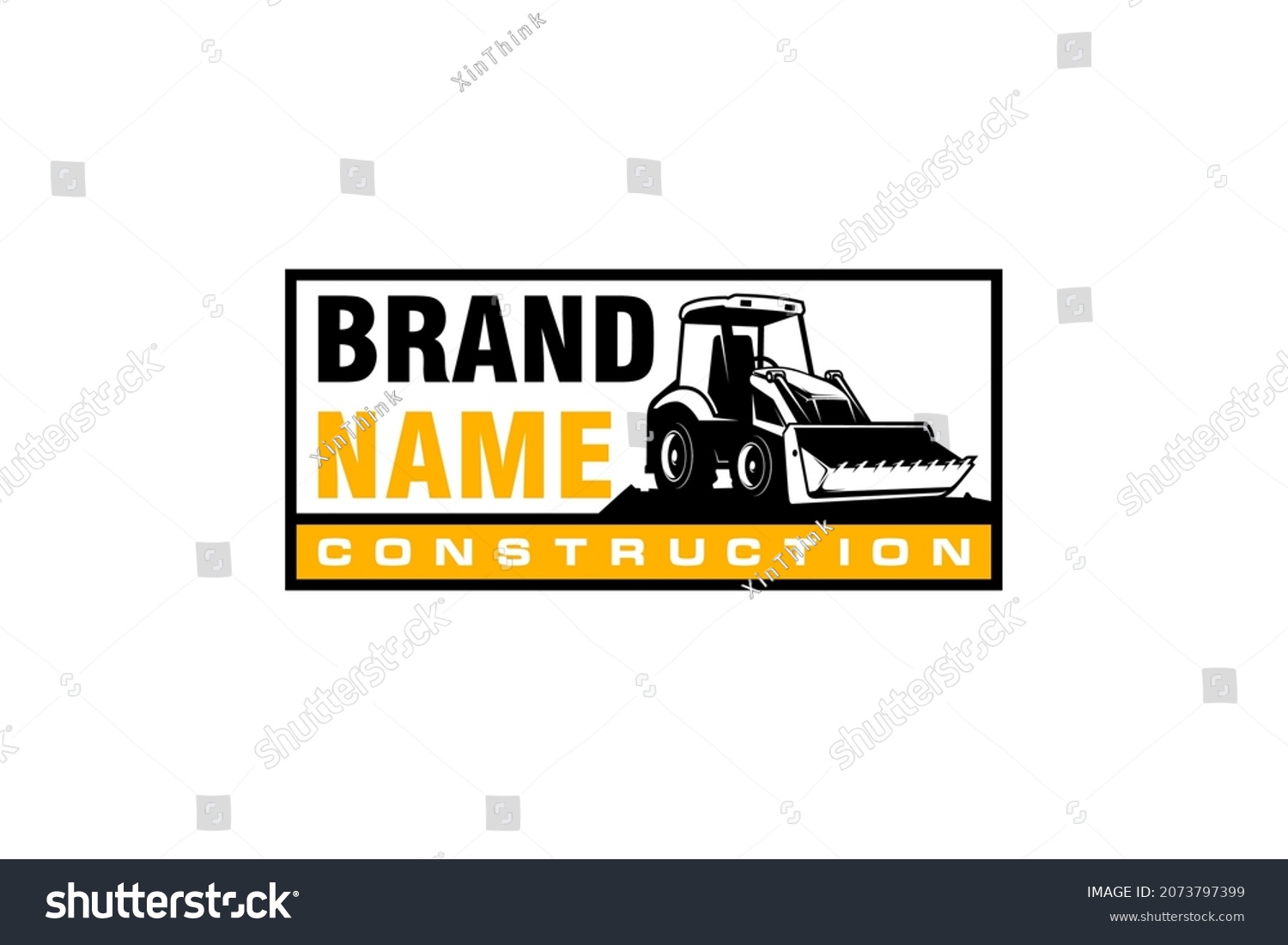 Bulldozer Logo Template Vector Heavy Equipment Stock Vector (Royalty ...