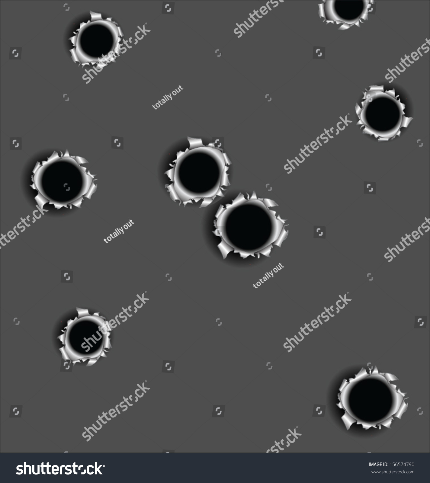 Bullet Holes Stock Vector 156574790 : Shutterstock