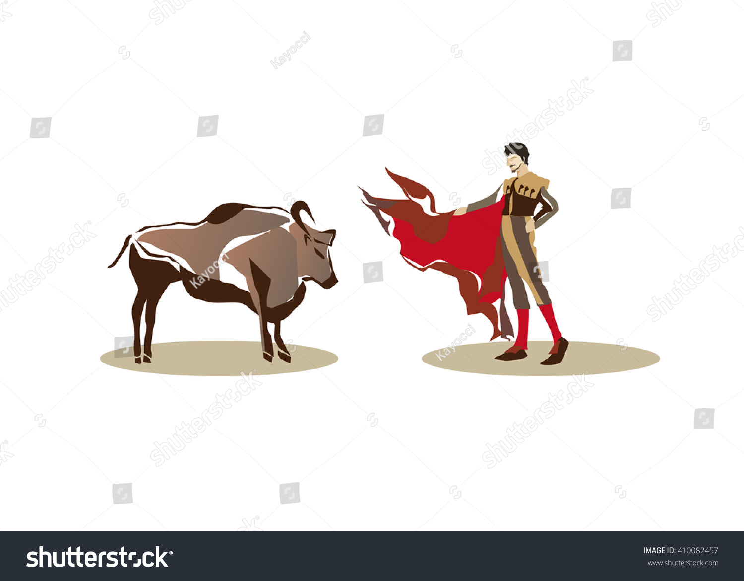 Bullfighting Stock Vector 410082457 - Shutterstock