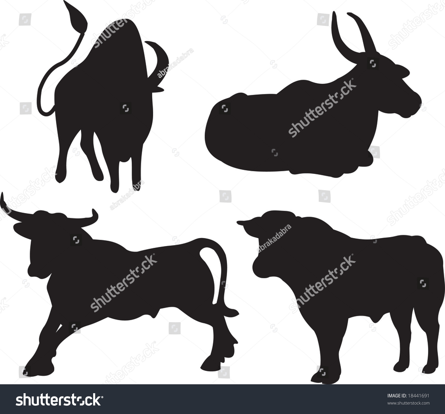 Bulls Vector Stock Vector (Royalty Free) 18441691 - Shutterstock