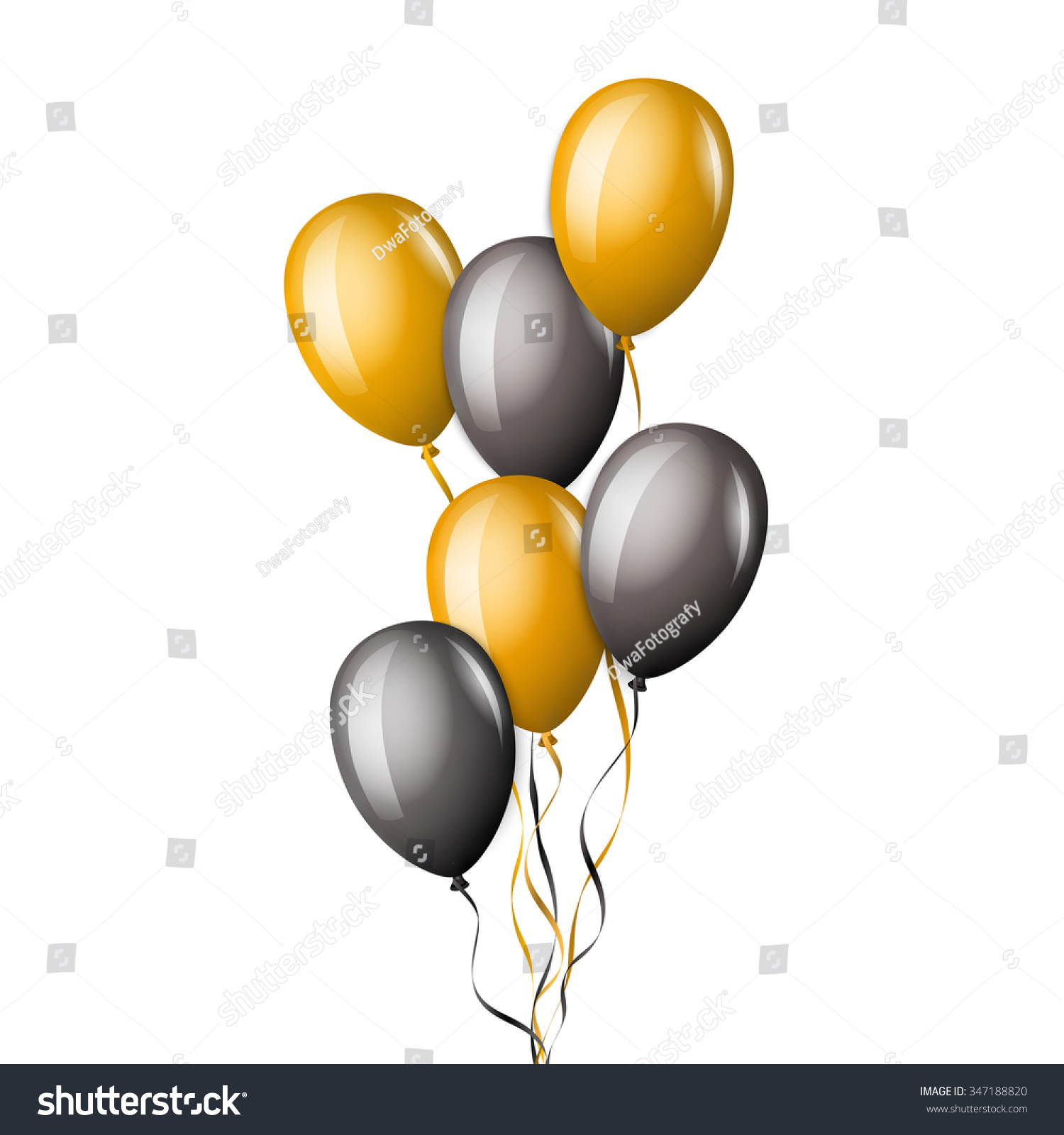 Bunch Of Balloons In Different Colors. Stock Vector Illustration ...