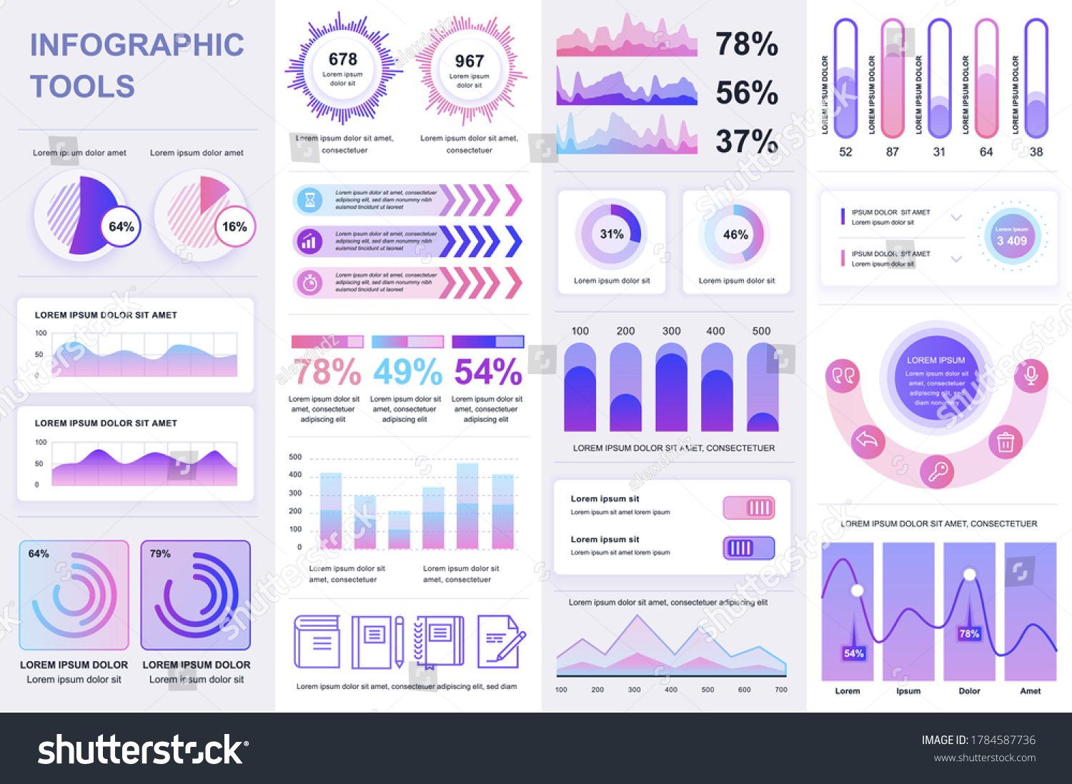 Bundle Infographic Ui Ux Kit Elements Stock Vector (Royalty Free ...