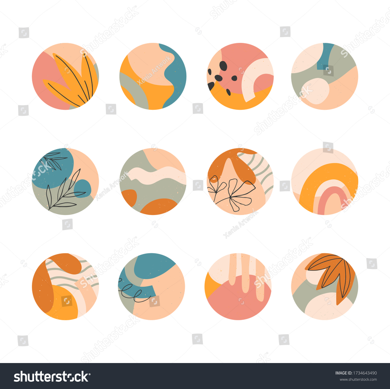 Bundle Highlights Coversmodern Vector Layouts Hand Stock Vector ...