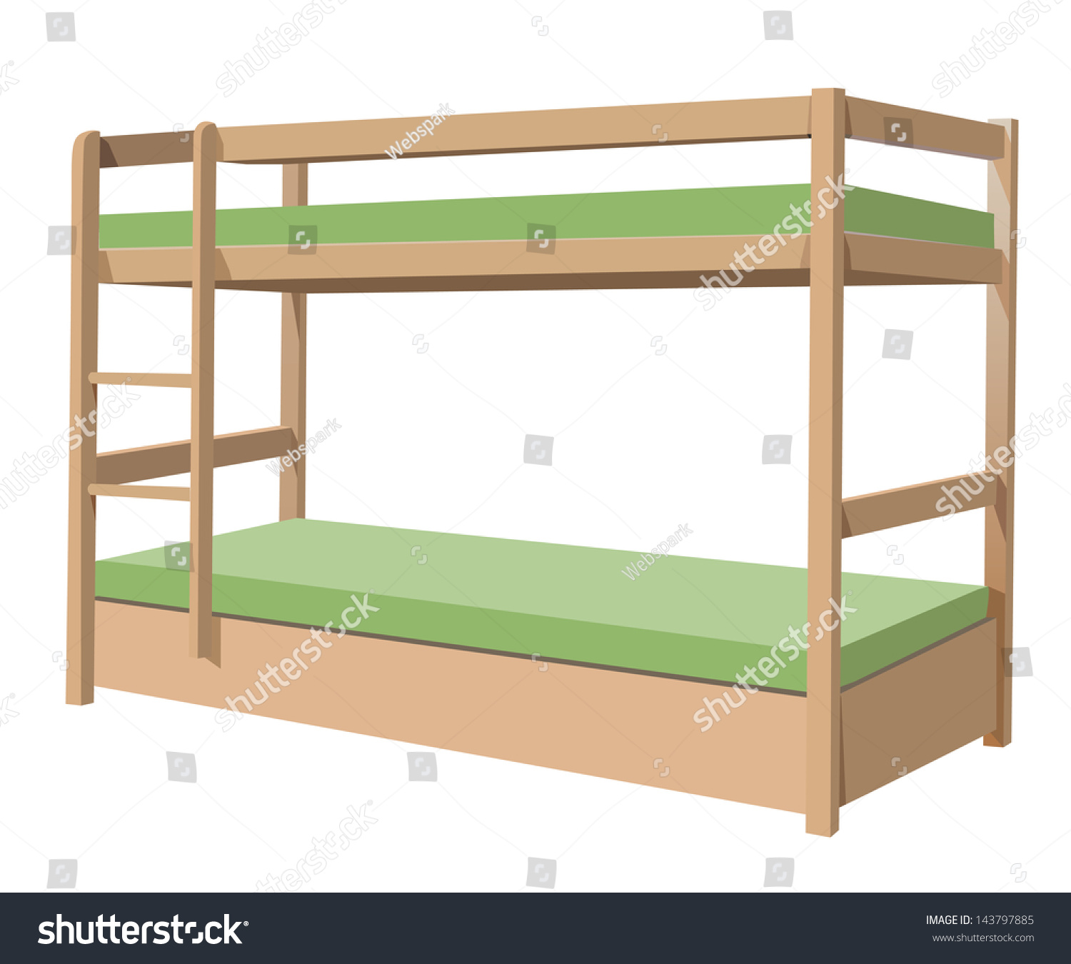 Bunk Bed Stock Vector 143797885 - Shutterstock