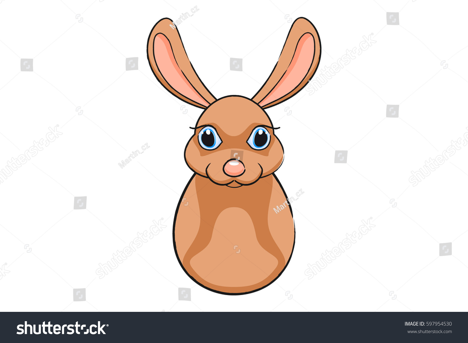 Bunny Stock Vector 597954530 - Shutterstock