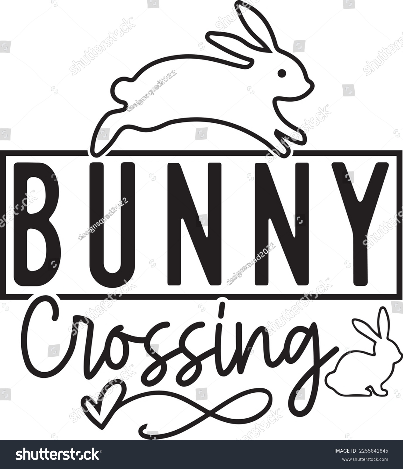 SVG of Bunny Crossing Easter Rabbit svg svg