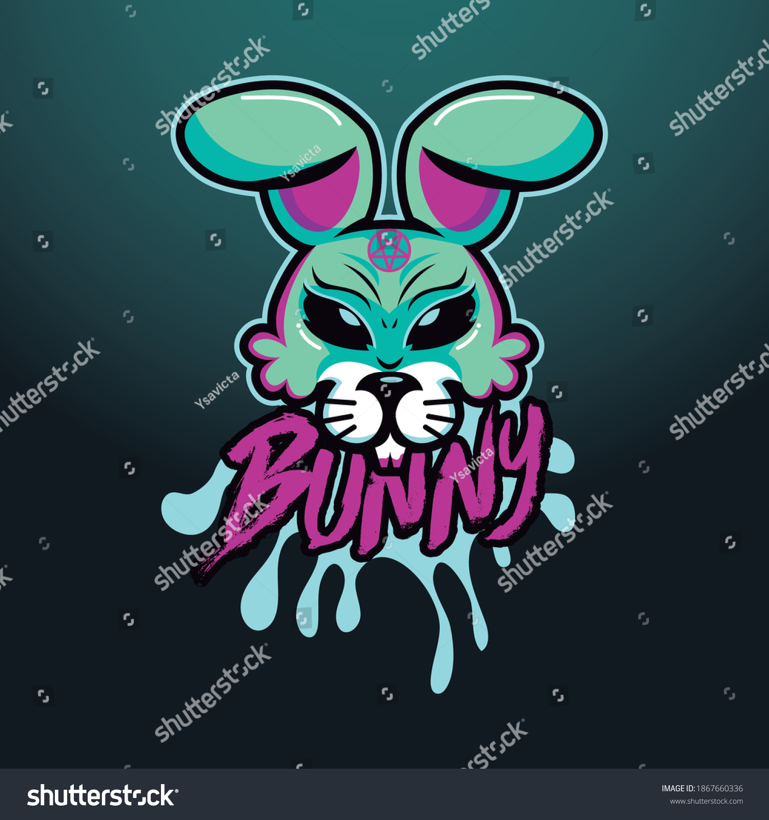 Bunny Rabbit Esport Mascot Logo Design Stock Vector (Royalty Free ...