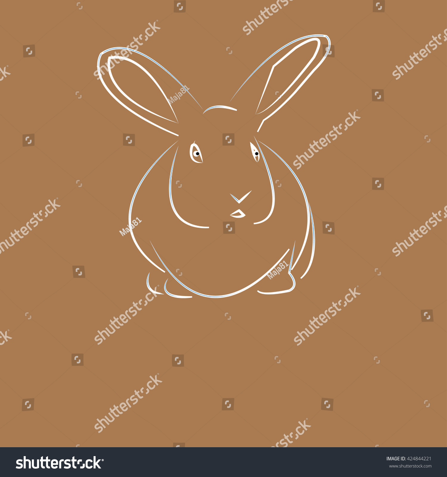 Bunny Vector Illustrator: vector de stock (libre de regalías) 424844221 ...