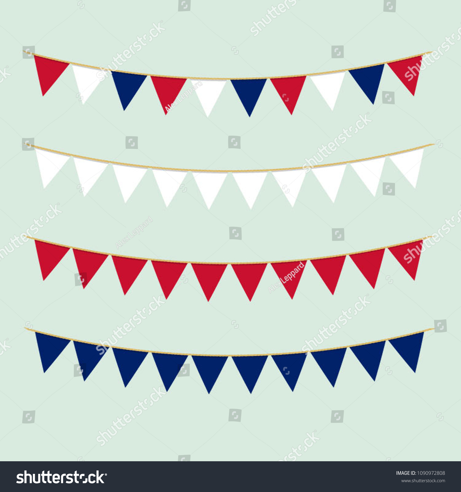 SVG of Bunting collection in British colours svg