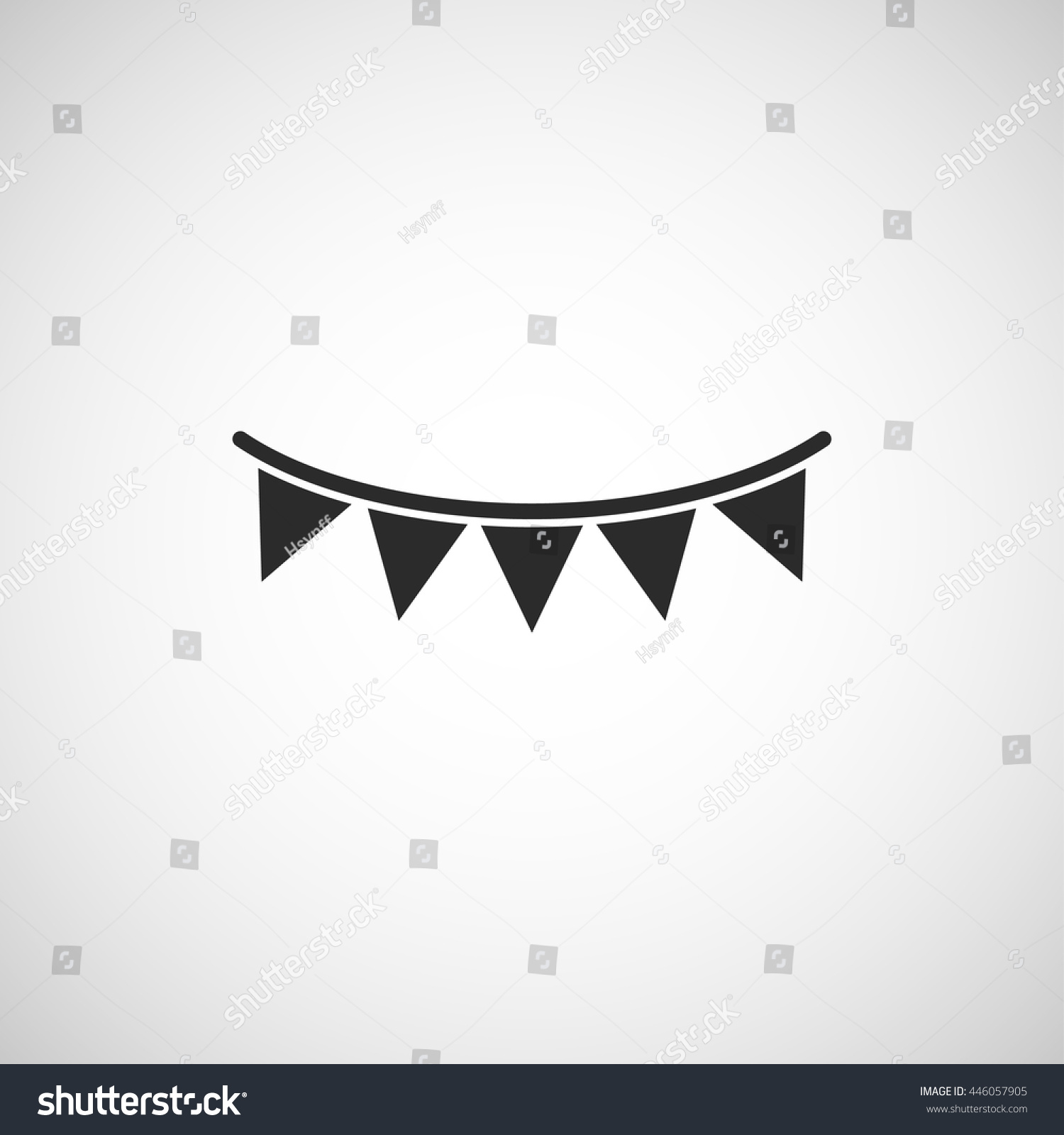Bunting Flags Icon Stock Vector (Royalty Free) 446057905 | Shutterstock