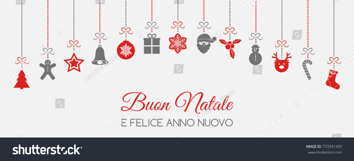 Buon Natale Outdoor Decorations.Buon Natale Merry Christmas Italian Christmas Stock Vector Royalty Free 773341393
