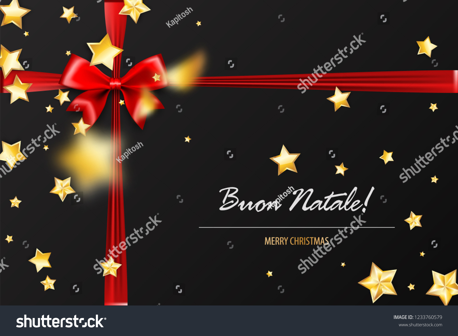 Buon Natale Greetings Italian.Buon Natale Merry Christmas Italian Greetings Stock Vector Royalty Free 1233760579