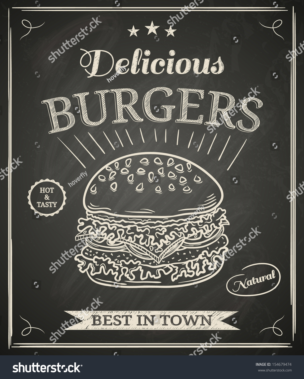 1,430 Black board hamburger Stock Vectors, Images & Vector Art ...