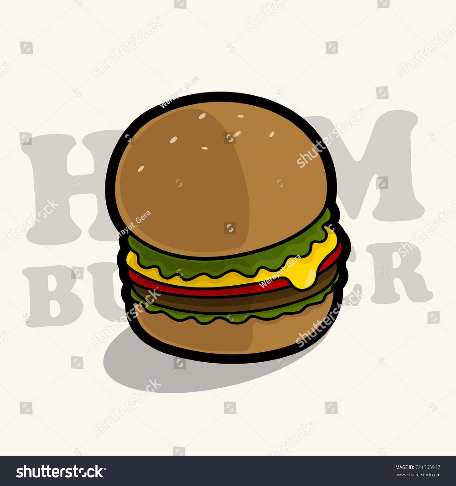 Burger Vector Stock Vector Royalty Free