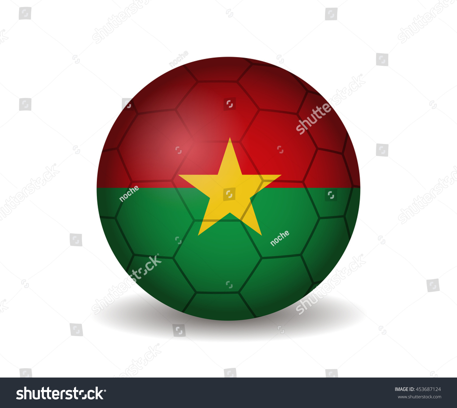 Burkina Faso Soccer Ball Stock Vector (royalty Free) 453687124