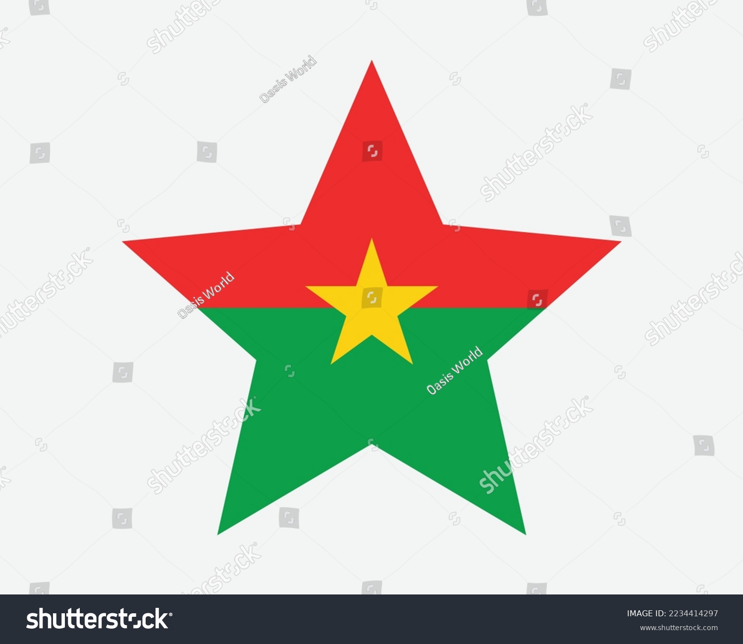 SVG of Burkina Faso Star Flag. Burkinabè Star Shape Flag. Country National Banner Icon Symbol Vector 2D Flat Artwork Graphic Illustration svg