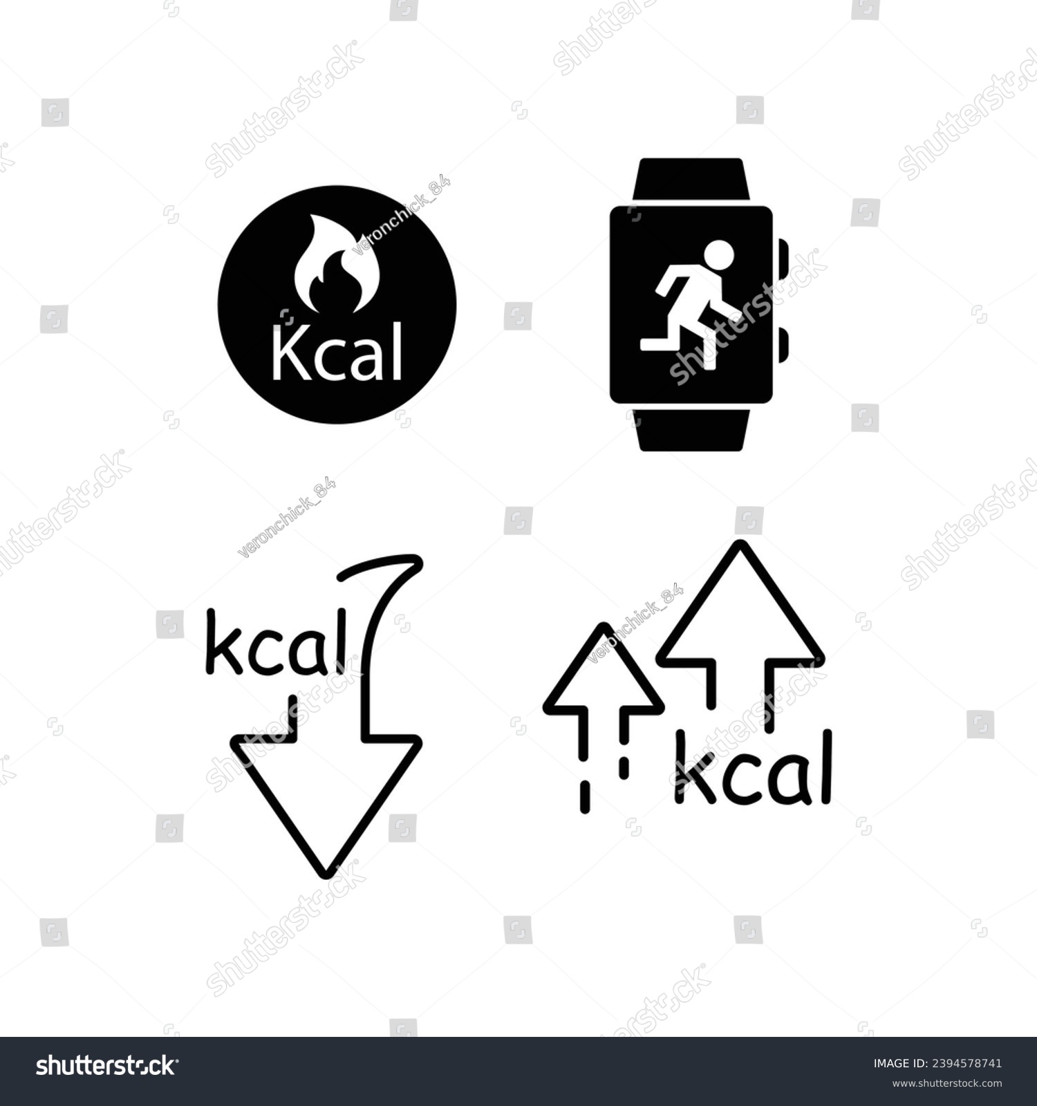 SVG of burn calorie icon vector diet sign kcal icon set svg