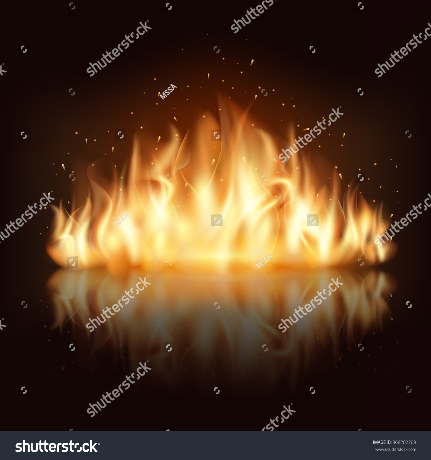 Burning Fire Flame Burn Hot Warm Stock Vector 368202209 - Shutterstock