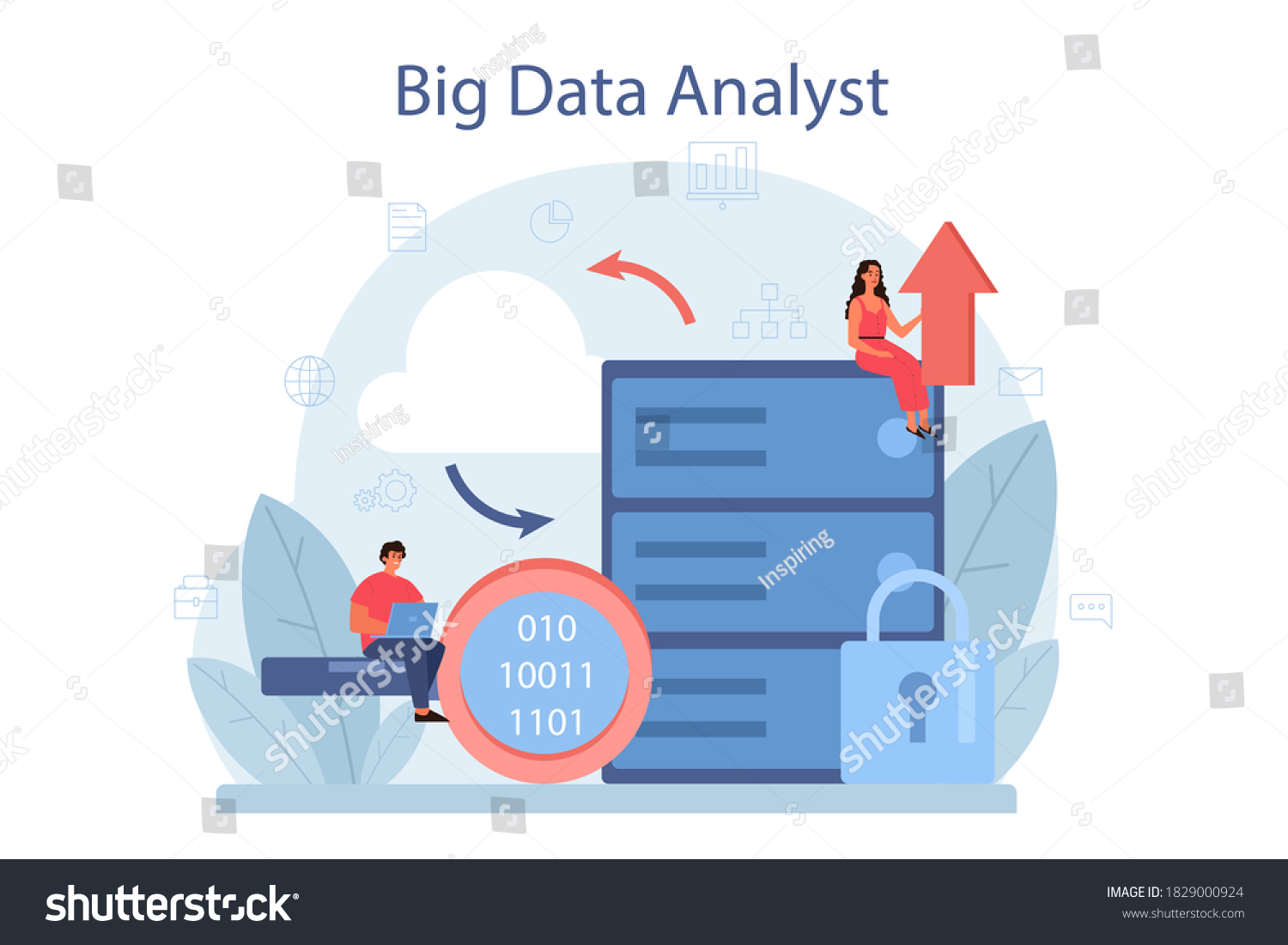 Business Big Data Analysis Analytics Concept Stock Vector (Royalty Free ...