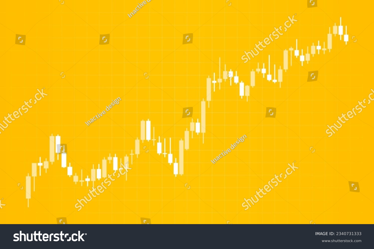 SVG of Business candle stick chart of the stock market on yellow background. Business presentation. Vector illustration. svg