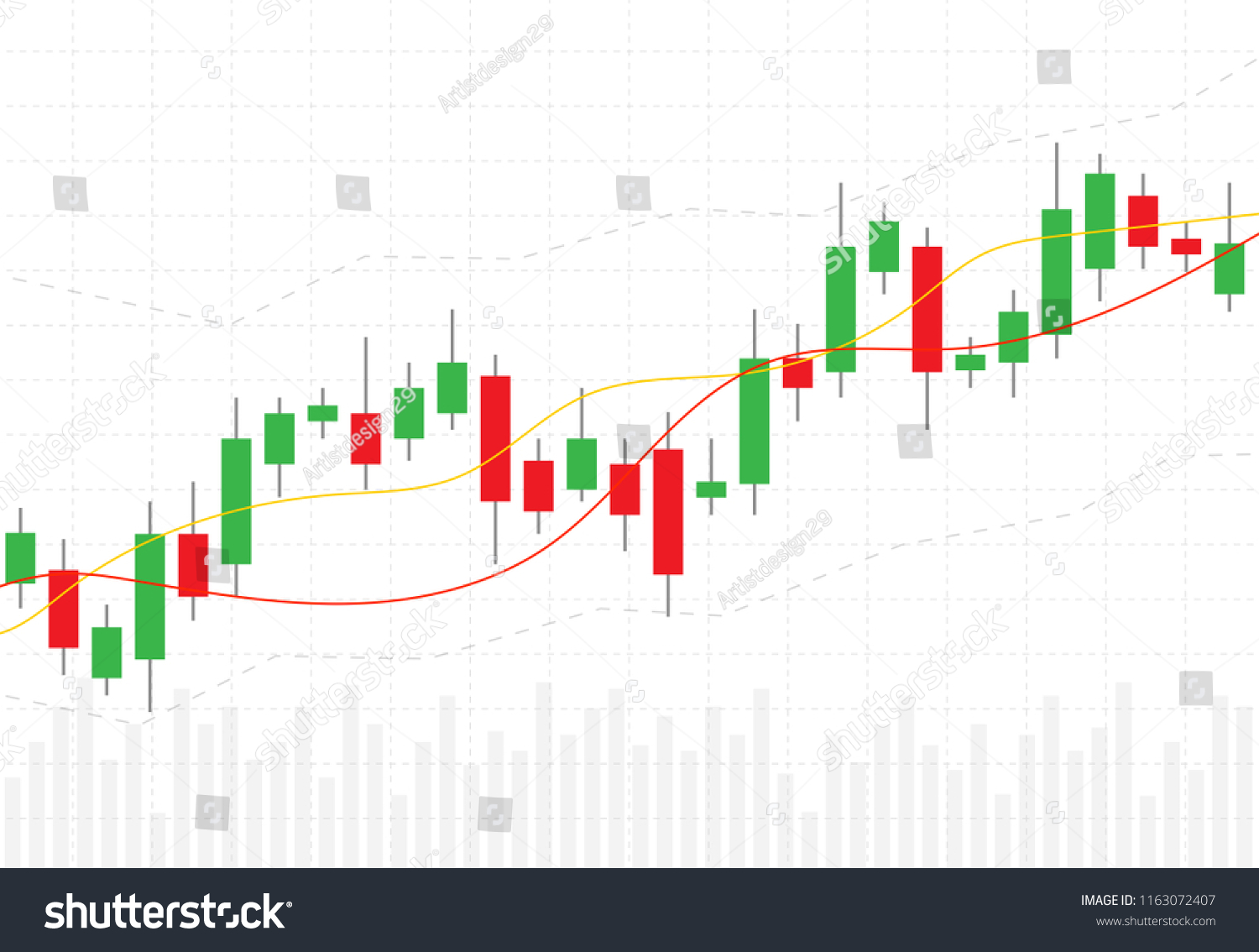 SVG of Business candle stick graph chart of stock market investment trading on background design. Bullish point, Trend of graph. Vector illustration svg