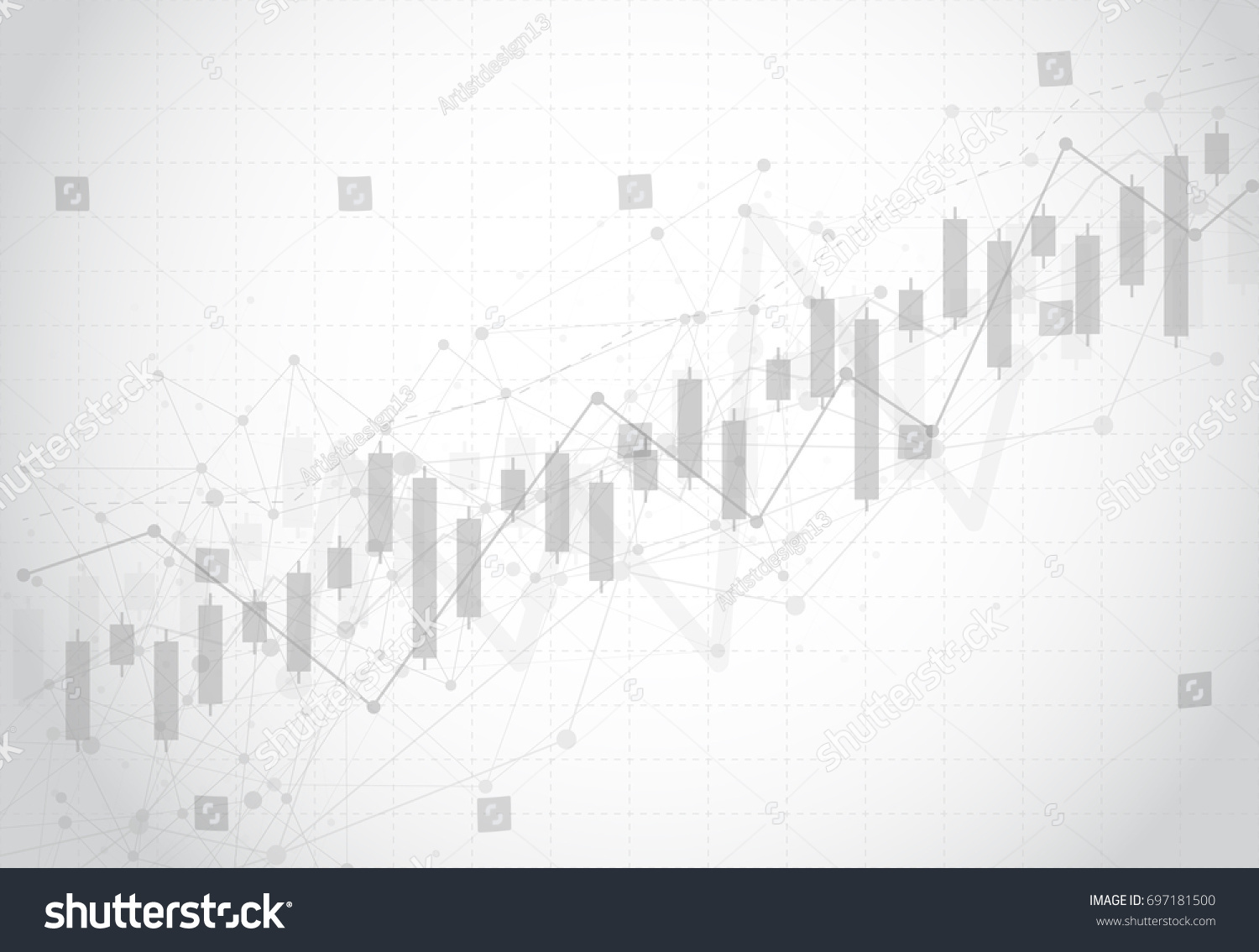 SVG of Business candle stick graph chart of stock market investment trading on dark background design. Bullish point, Trend of graph. Vector illustration svg