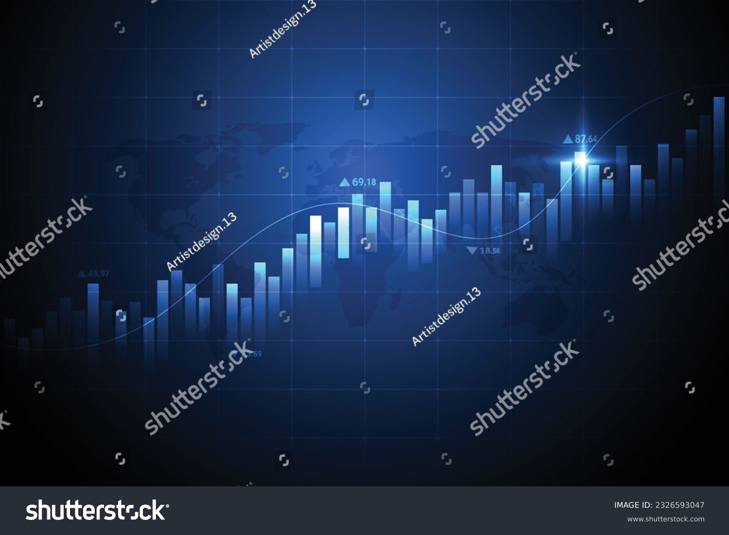 SVG of Business candle stick graph chart of stock market investment trading on white background design. Bullish point, Trend of graph. Vector illustration svg