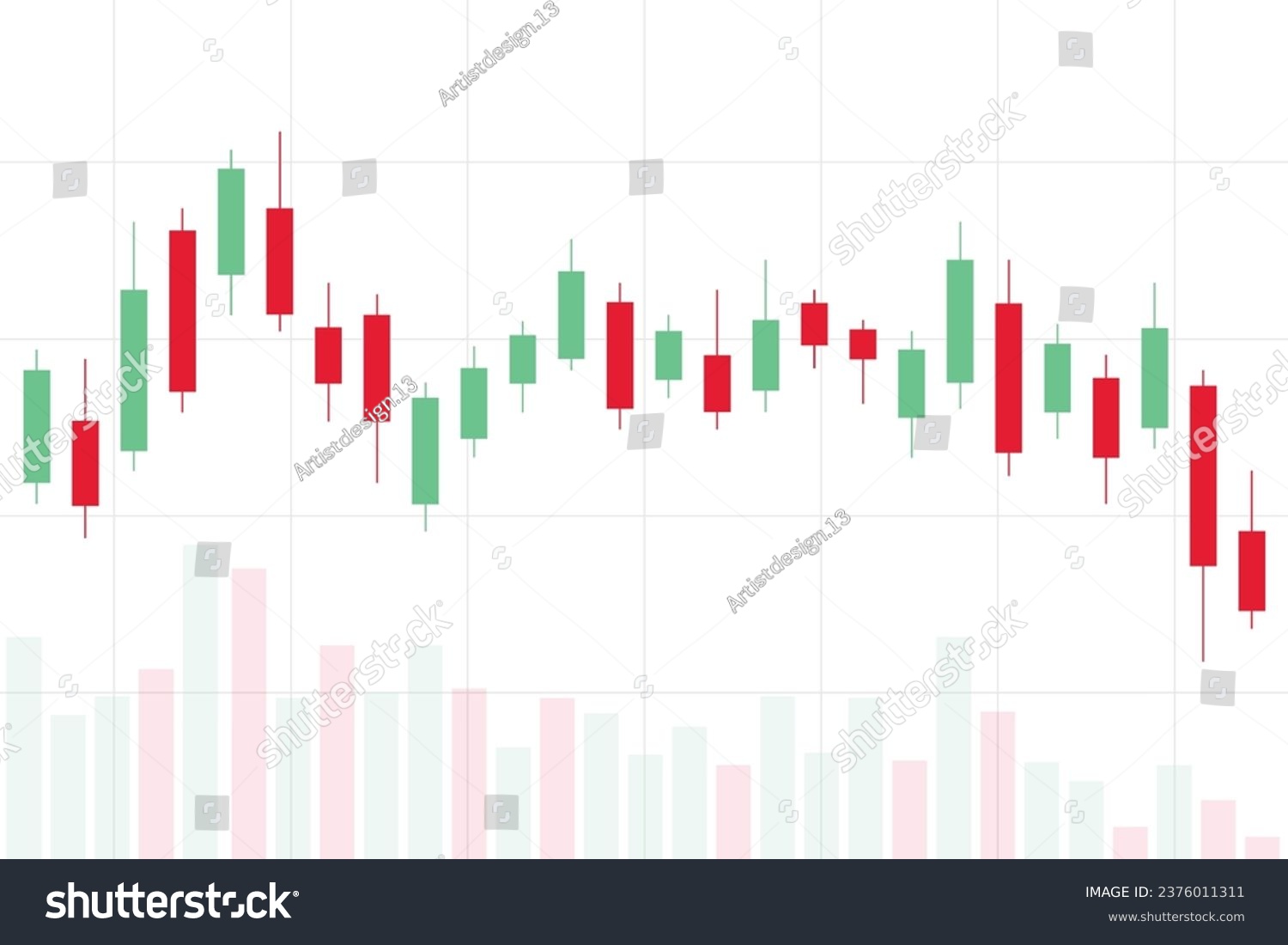 SVG of Business candle stick graph chart of stock market investment trading on white background design. Bullish point, Trend of graph. Vector illustration svg