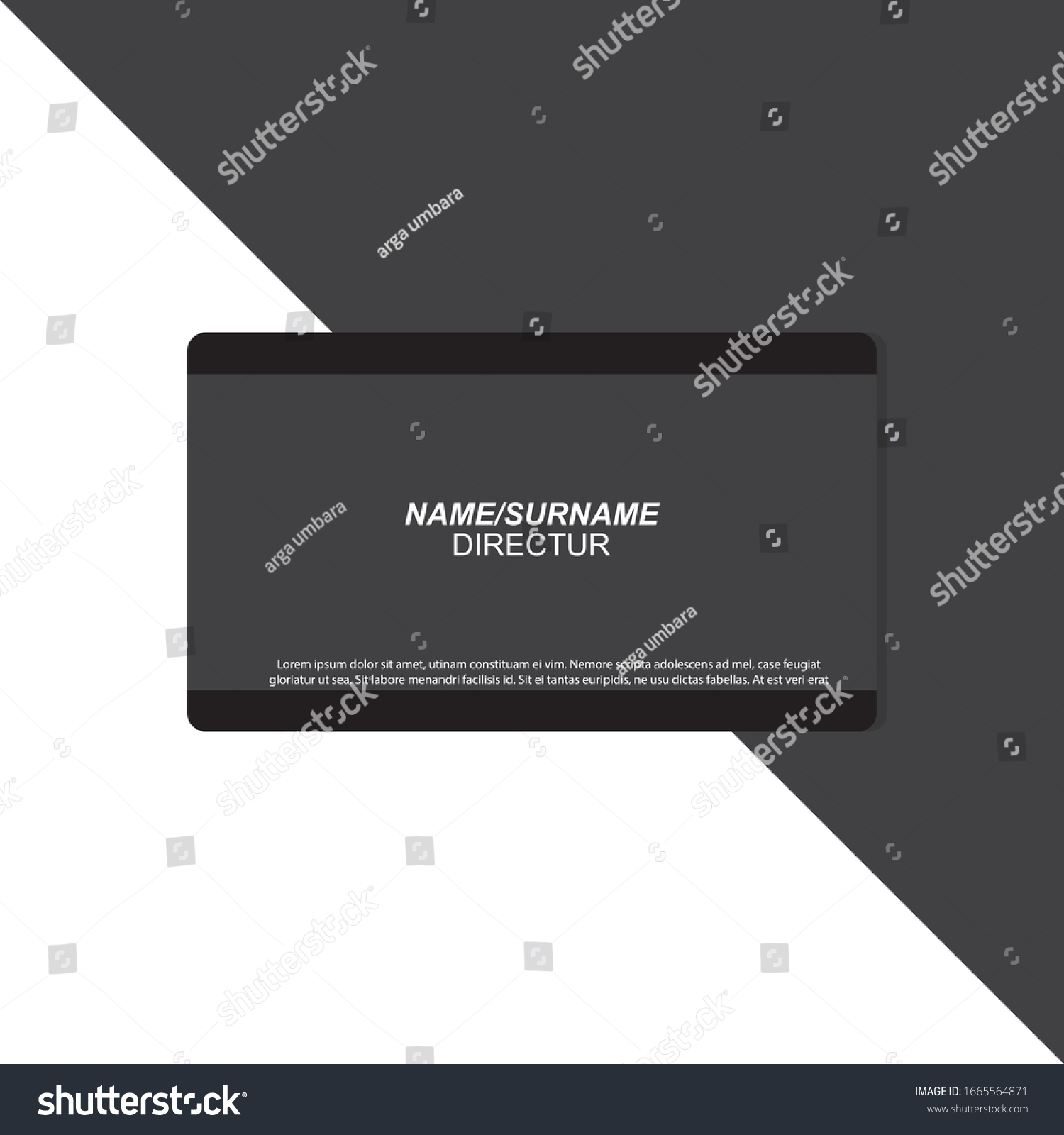 Business Card On Black Background Stock Vector (Royalty Free) 1665564871