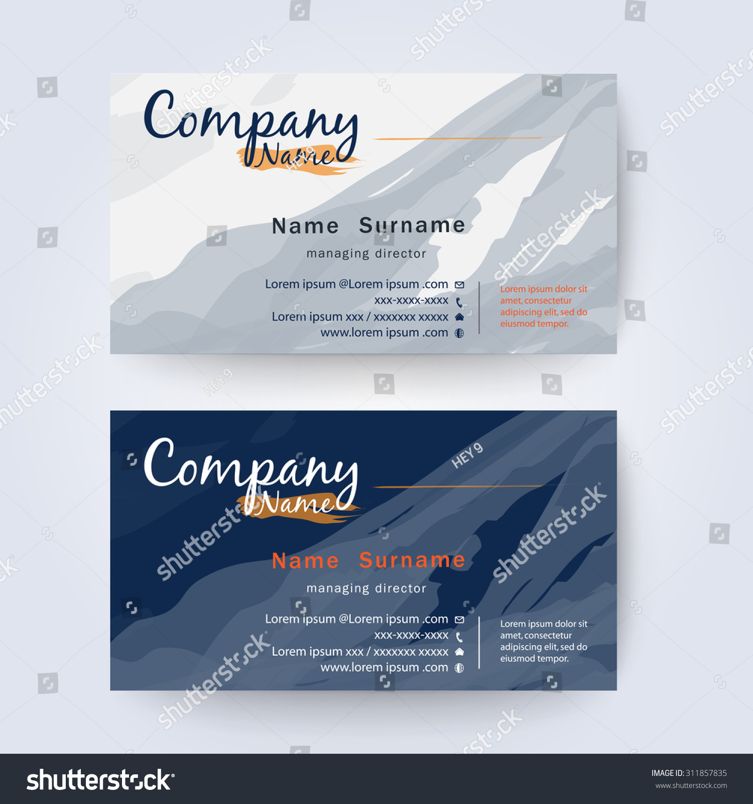 Business Card Templatewatercolor Styles Stock Vector Royalty Free