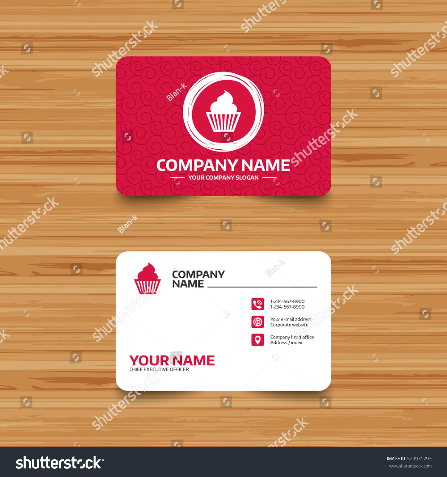 business card template texture muffin sign のベクター画像素材