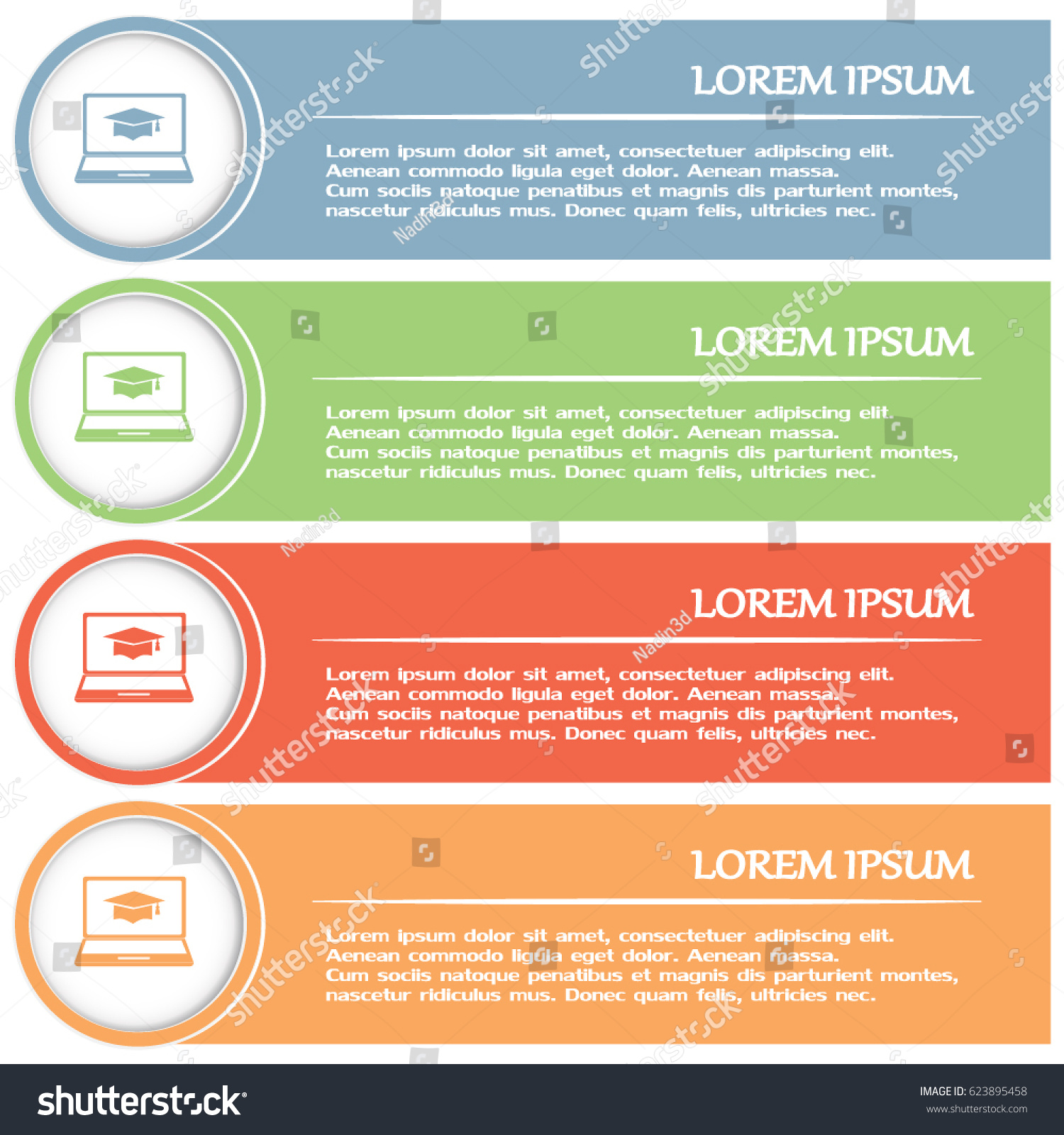 Business Cards Design Elearning Concept Design: vector de stock (libre ...