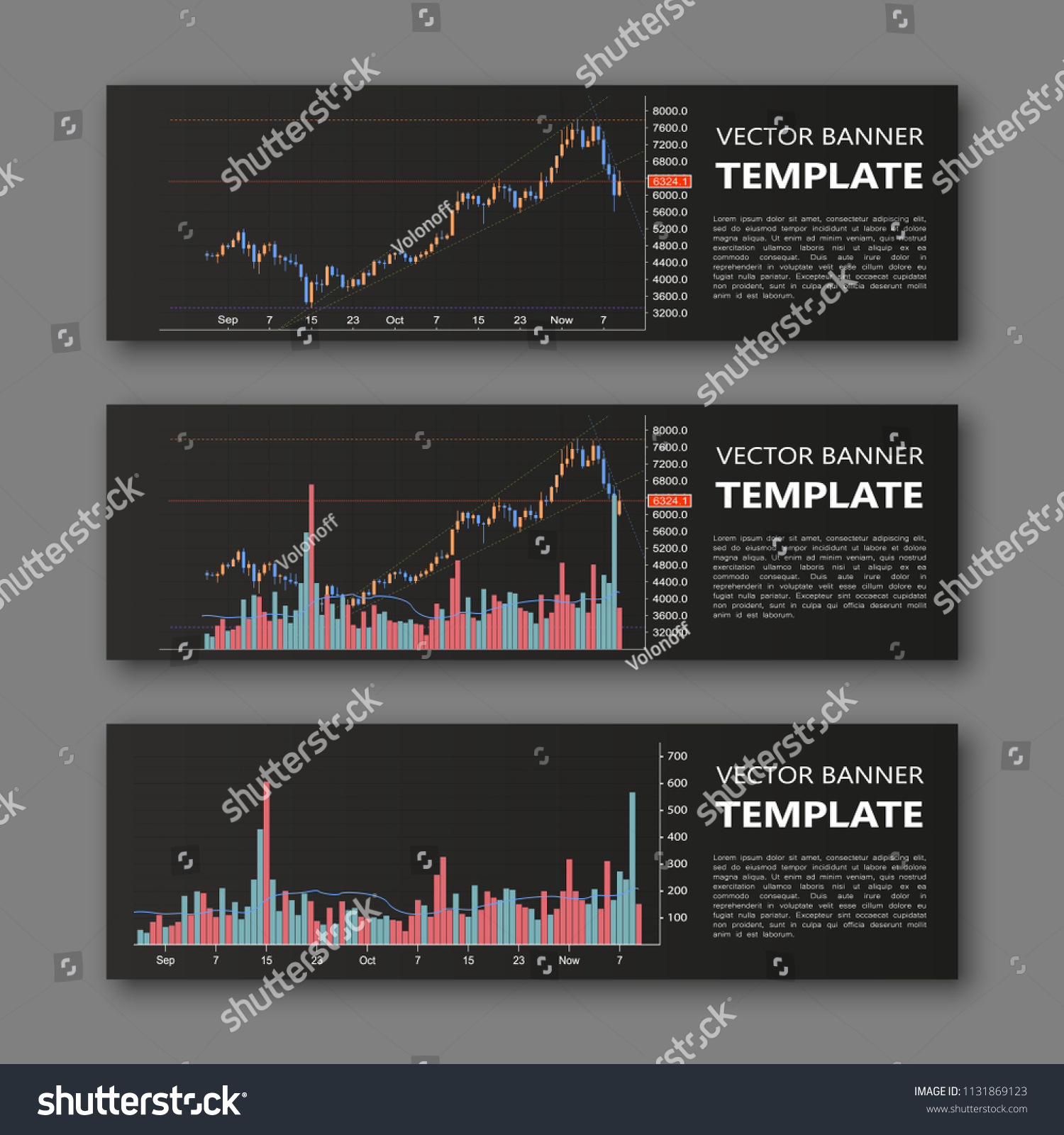 Business Chart Forex Banner Modern Vector Stock Vector Royalty Free - 