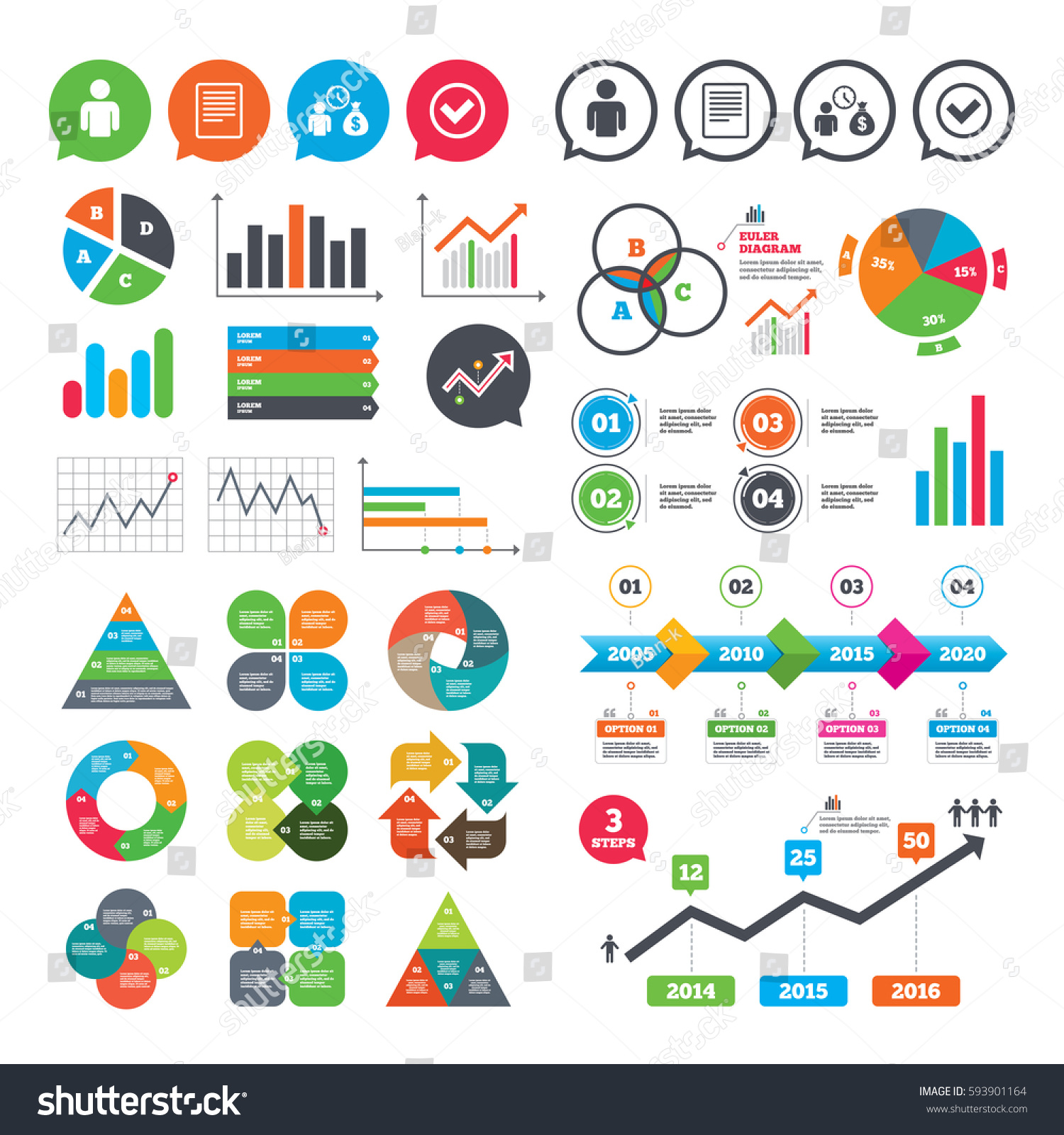 Business Charts Growth Graph Bank Loans Stock Vector ...