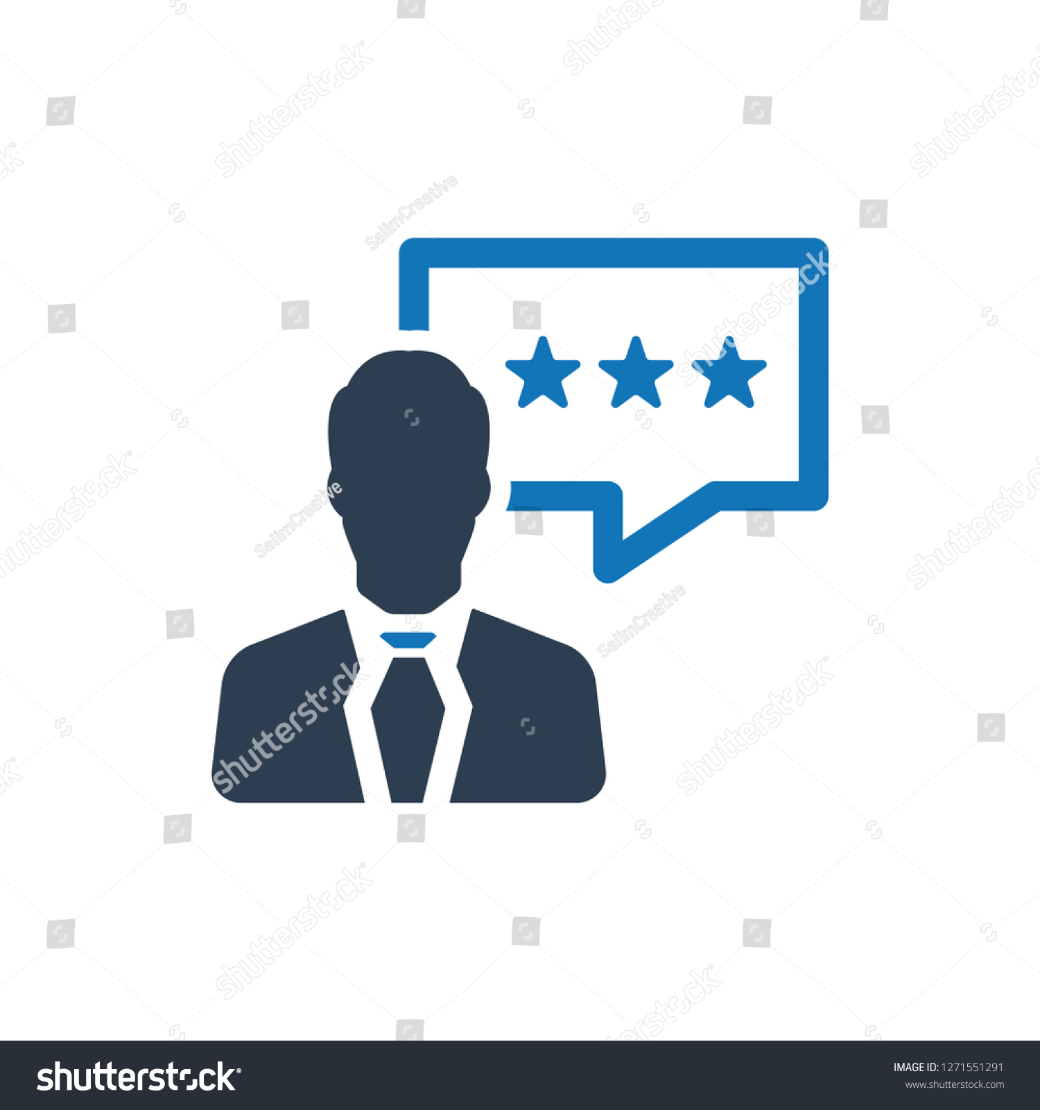 Business Client Rating Feedback Icon Vector Stock Vector (Royalty Free ...