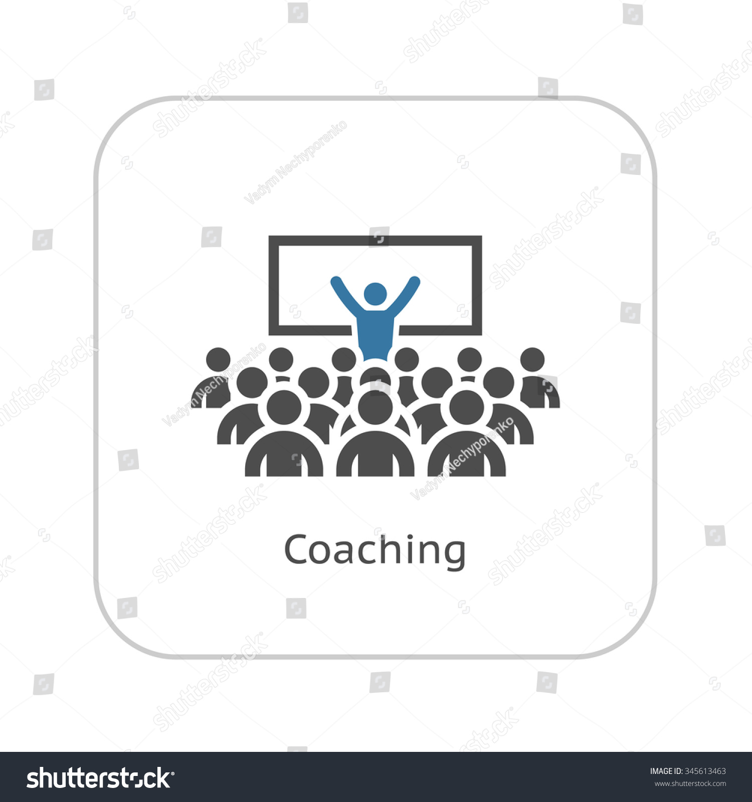 Business Coaching Concept Icon Leadership Training Stock Vector ...