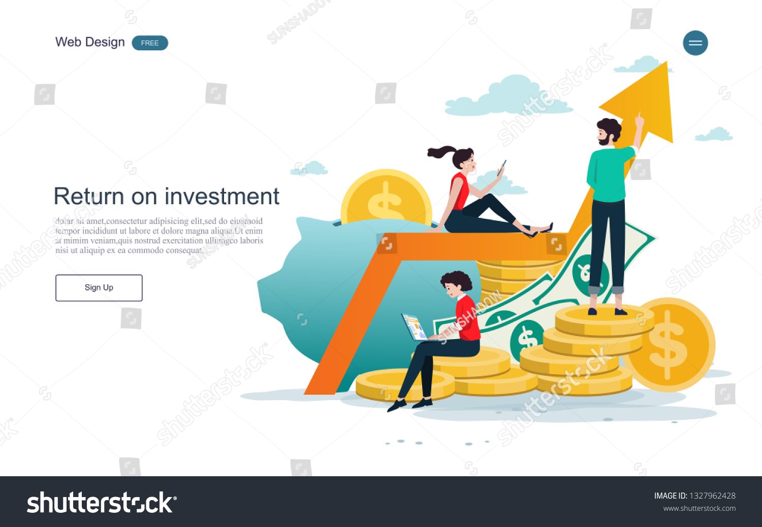 Business Concepts Investment Return On Investment Stock Vector (Royalty ...